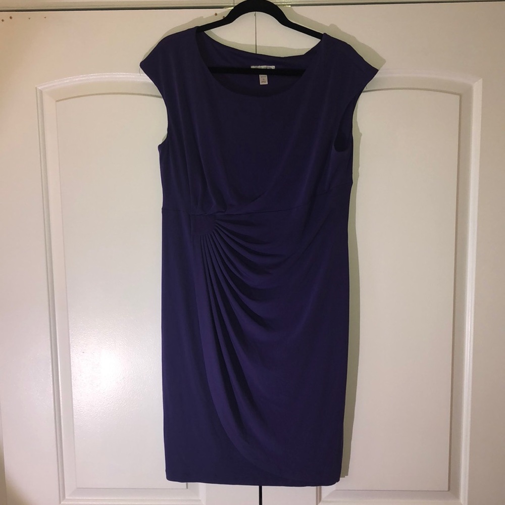 Purple short sleeve dress